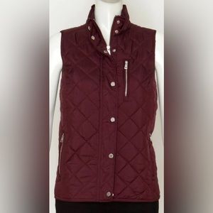Lauren by Ralph Lauren Quilted Vest NWOT, Burgundy